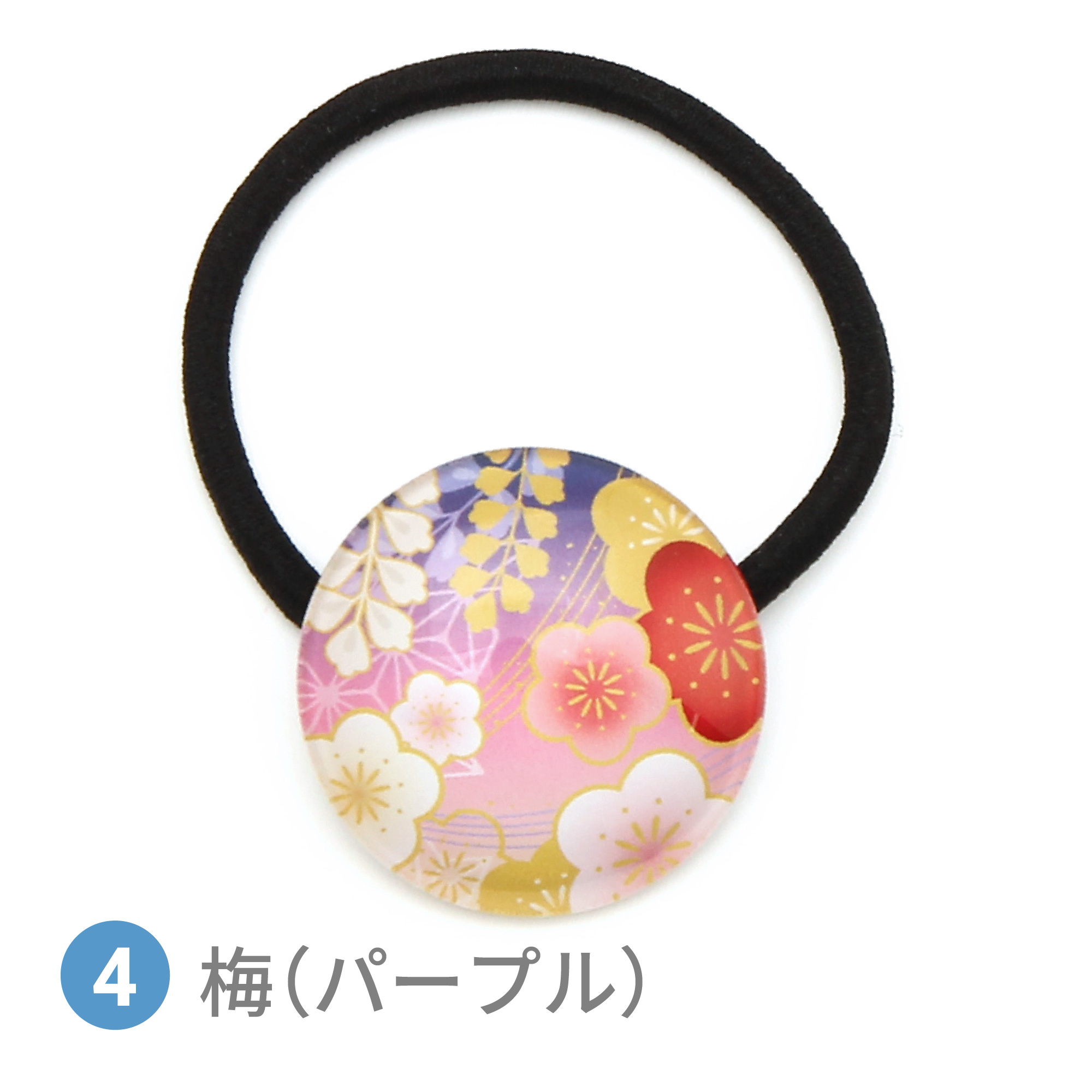 ꫛꫀꪝ硝子の髪飾り★ポンポネグラス★ヘアゴム 「想像の花」pink ❁つまみ細工桜＆とんぼ玉ヘアゴム❁つまみ細工髪飾り和風