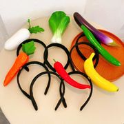 野菜ヘアカチューシャ　キッズヘアアクセサリー　演出　コスプレ　韓国デザインヘアピン