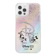 ★iPhone 12/12 Pro/Disney100周年限定デザイン/ラメグリッターケース/ミッキー＆ミニー