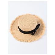 紫外線対策 麦わら帽子 バイザーハット 帽子 レディース UVカット  サンバイザー