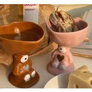 写真道具   置物    飾り     ins   クマ   ハートボウル   デザートカップ   手作り   陶器