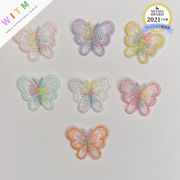 蝶 透かし 刺繍 アクセサリーパーツ ハンドメイド素材 手作り DIY 髪飾りの製作に 可愛い