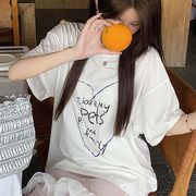 【2023夏新作】韓国風レディース服　夏　トップス 　レディース　おしゃれ　綺麗め　半袖Tシャツ
