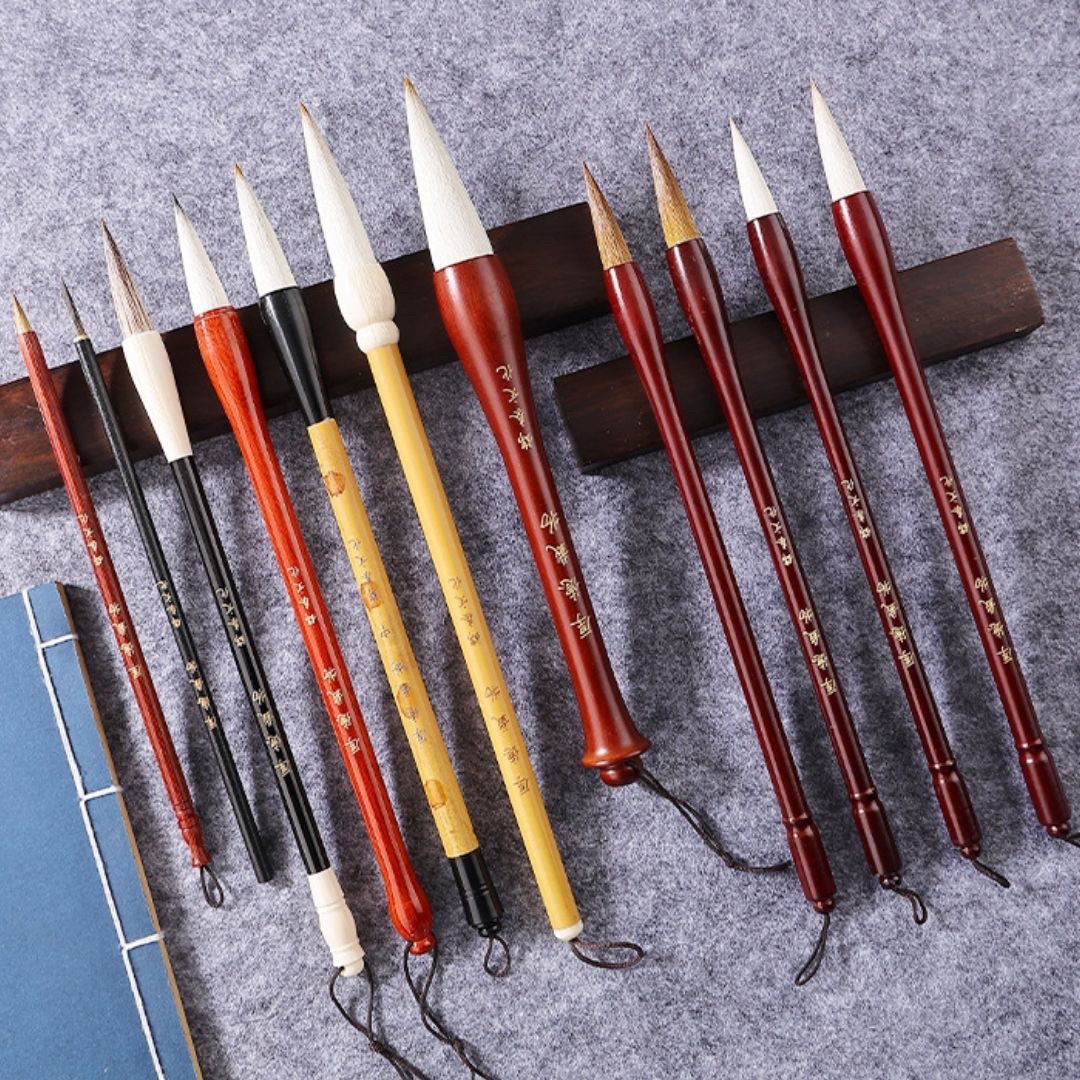 書道用筆　ケース付き　13本 楽天市場】【令和モデル】 待望の復刻！ 本石硯と日本製筆が