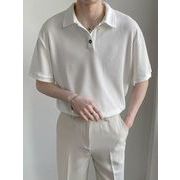 メンズ・カジュアル・Tシャツ・ゆとり・気質・半袖・2色・M-2XL