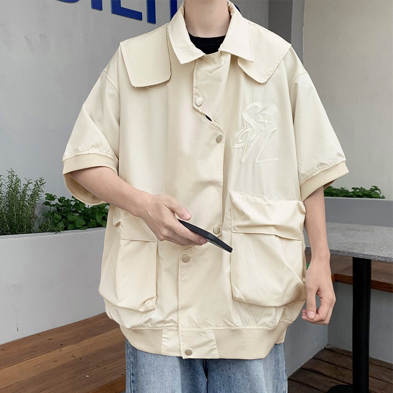 ユニセックス　メンズ　シャツ　半袖　カジュアル　大きいサイズ　ストリート系