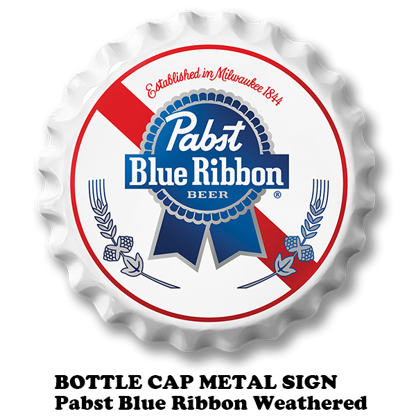 ボトルキャップ メタルサイン Pabst Blue Ribbon【パブスト ブリキ看板】 有限会社 ステップス | 卸売・  問屋・仕入れの専門サイト【NETSEA】