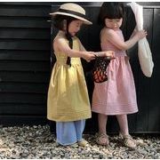 2023夏新作 韓国風子供服 ベビー服 キッズ 女の子 半袖 ワンピース キャミソールスカート