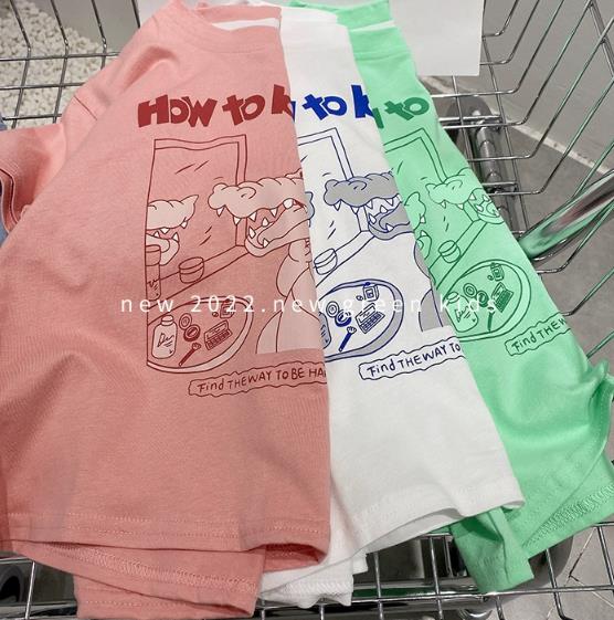 夏人気 韓国風子供服  Tシャツ 半袖  ベビー服  トップス      男女兼用  3色