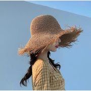 夏新作 韓国風  帽子 レディース  ハット   麦わら帽子   日除け帽子  紫外線対策   　2色