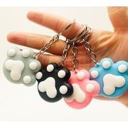 猫 肉球  キーホルダー     韓国風    キーリング    プレゼント  バッグストラップ  DIY  小物