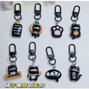 猫  キーホルダー     韓国風    キーリング    プレゼント  バッグストラップ  DIY  小物