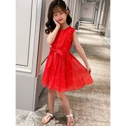 子供服 ワンピース 160 韓国子ども服 キッズ 女の子 夏服 シフォンワンピ チュール 子供