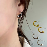 【即納4個入】ぽってり 半円 ピアス アクセサリー ファッション シルバーアクセサリー ★