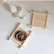 INS 人気 収納 置物を飾る 木編み  インテリア トレイ 写真撮影用 創意撮影装具 器皿 皿を捧げる