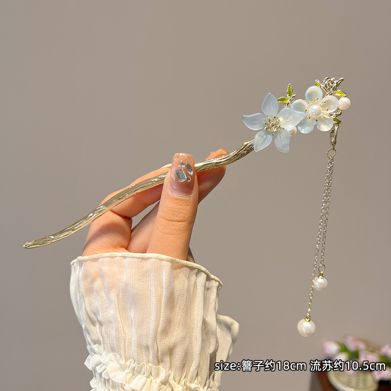 花海棠の簪-女性の髪を彩り、装いを引き立てる K135 - ヘアアクセサリー