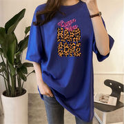 【予約220506】大きいサイズ春夏 韓国 カレッジ風 カジュアル Tシャツ ブラウス LL-4L全10色