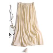夏 新作 レディース  スカート デザイン感 きれい 純色 ロングスカート シンプル きれい ゆったり お出かけ