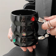 2023新年大感謝祭! 家庭用カップ セラミックカップ エナメルカップ 取っ手を厚くする コーヒーカップ