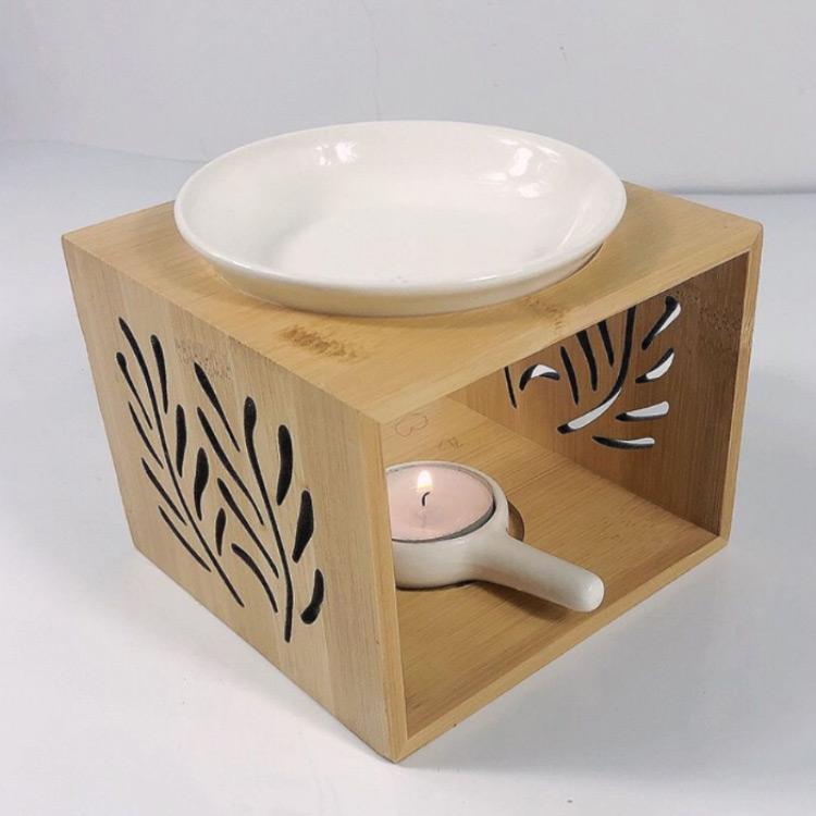 茶香炉 3点セット 竹製 香炉台 陶器製 香炉皿 ほうじ茶 お香 香炉