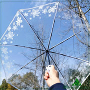 花柄 折りたたみ傘 コンパクト 全自動 収納ケース付き 耐風 撥水  撥水 雨具 写真 携帯用傘