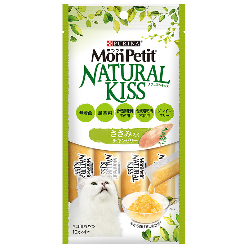 ［ネスレ］モンプチ ナチュラルキッス ささみ入りチキンゼリー 10g×4本