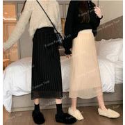 プリーツスカートミドル丈スカート秋冬スカートニットスカート