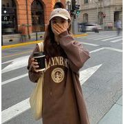 ロングワンピース　トップス　ワンピース　パーカー　長袖　春秋新作　カレッジスタイル