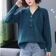 レディース　ニット　ファッション韓国風　プルオーバーセーター　秋新作セーター
