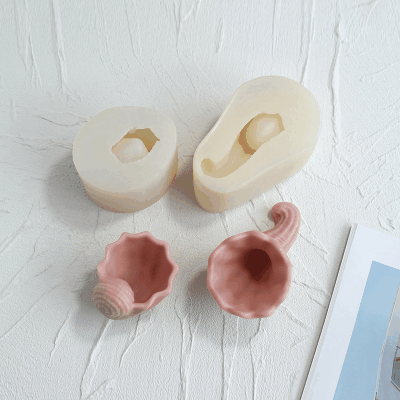石鹸ローソク アロマキャンドル バスボール素材 レジン枠シリコンモールド 蝋燭 海洋生物 サザエ螺貝
