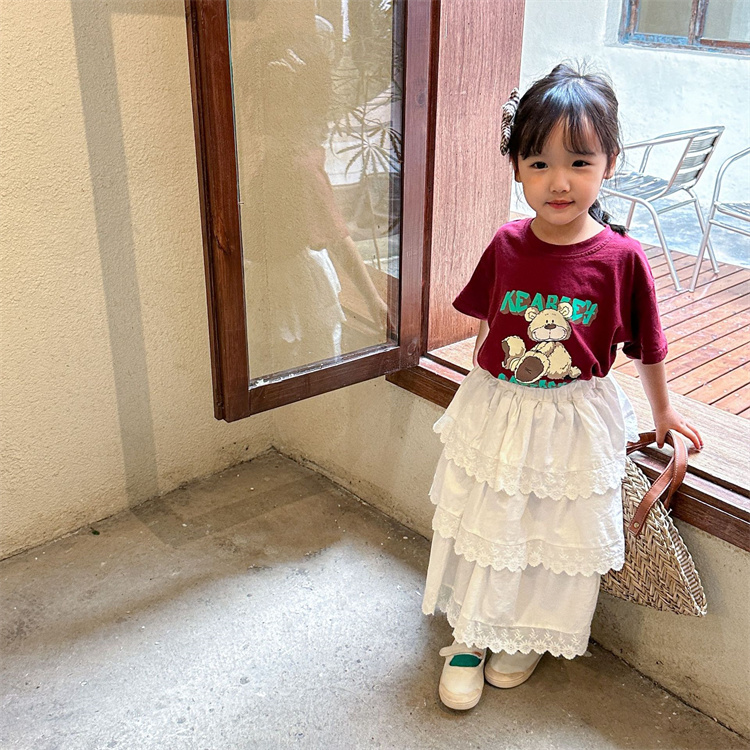 リンクを求められている 女の子ハーフスカートロングスカートプリンセススカート  子供服 ケーキスカート