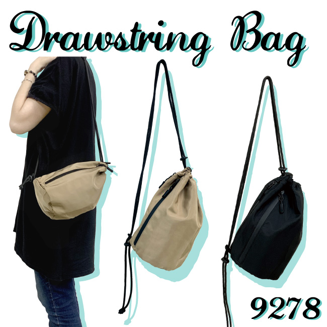 ドローストリングバッグ　巾着バッグ