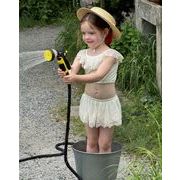 2025 新作 韓国風  子供服  ベビー服  キッズ水着  水泳  水着  2点セット  レース 2色