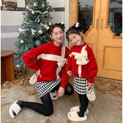 2023新作 韓国子供服  親子スタイル アルファベットプリント 長袖トップス  女の子 Tシャツ 90-140CM 2色
