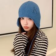 ニット帽子　レディース帽子　韓国ファッション　リボン　秋冬　かわいい