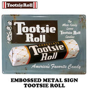 エンボス メタルサイン TOOTSIE ROLL American's Favorite Candy【トッツィロール ブリキ看板】