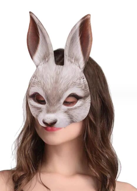 2023新入荷　ハロウィンマスク　ウサギマスク ステージ 動物マスク仮面コスチューム 仮装