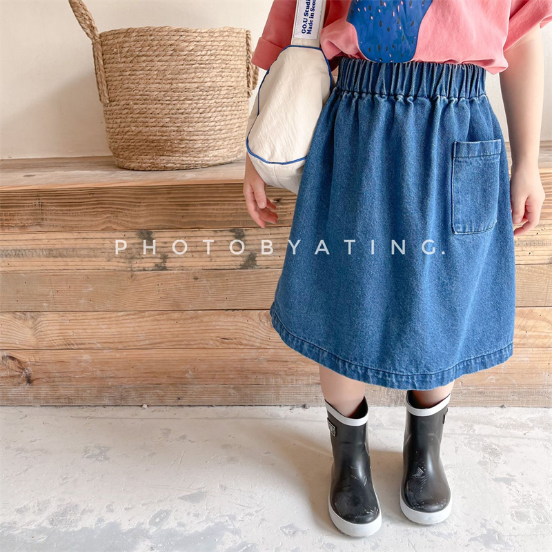 2022年 韓国の子供服 夏の新作 女の子 デニムスカート スカート 子供服