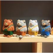 置物 木製 木彫り 雑貨 インテリア飾り かわいい　プレゼント クマ