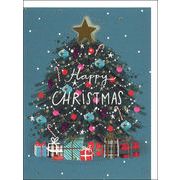 グリーティングカード クリスマス「ツリーとプレゼント」 メッセージカード