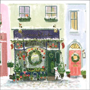 グリーティングカード クリスマス「リースの花屋」 メッセージカード