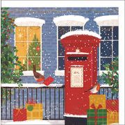 グリーティングカード クリスマス「プレゼントを運ぶ鳥たち」メッセージカード
