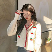 新しい春と秋の短いカーディガンのニットコート女子学生韓国婦人服セーター