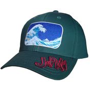 【新登場！カジュアルな和柄でスタイリッシュ！】浪裏CAP　モスグリーン