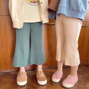 春夏新作 韓国風子供服 子供用パンツ   女の子の無地カジュアルパンツ