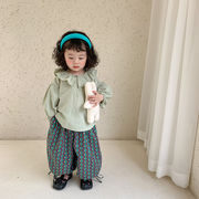 子供用シャツ2022年春の新製品女の子甘くてかわいい人形のシャツ子供用無地シャツトップス