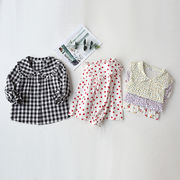 5色 かわいいトップ 韓国の子供服 長袖シャツ 春新作 フリルシャツ