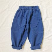 【KID】暖かい  ロングパンツ 無地ズボン　全2色