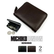 全2色 MICHIKO LONDON ミチコロンドン 山羊革 リアルレザーラウンドファスナー小銭入れコインケース