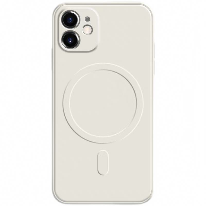 Apple 14 磁気携帯電話ケース iPhone 13 液体シリコーン Magsafe 細穴 12